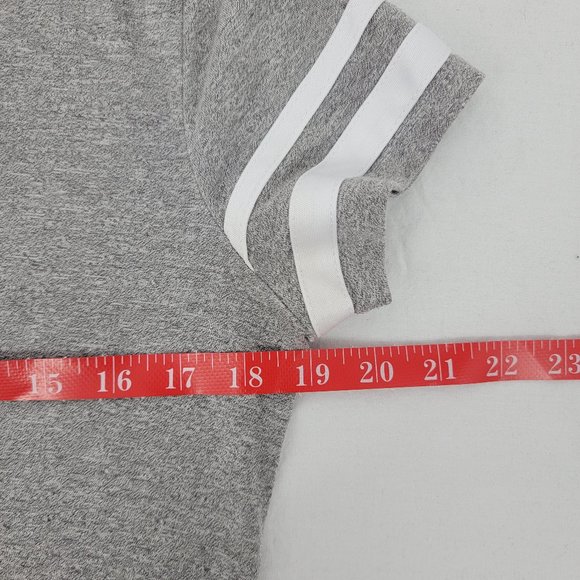 Gray OMT Active V-Neck T-Shirt Heather Gray Women's Large - Picture 9 of 10